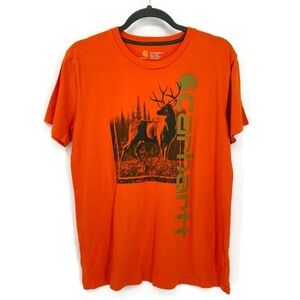 Carhartt Orange Large Logo Short Sleeve TShirt